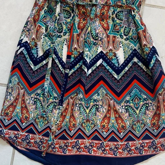 Renee C. Multicolor Patterned Mini Dress - Picture 3 of 5